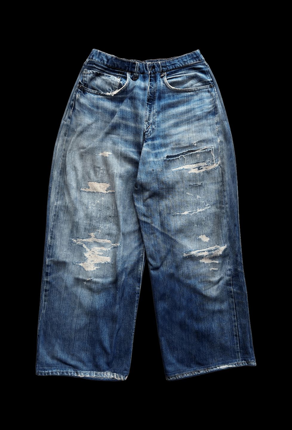 トーキングアバウト ジ アブストラクション 25AW DENIM PRINT FLEECE LINING WIDE PT(2526AW-PT-002F)BLUE☆新作発売！