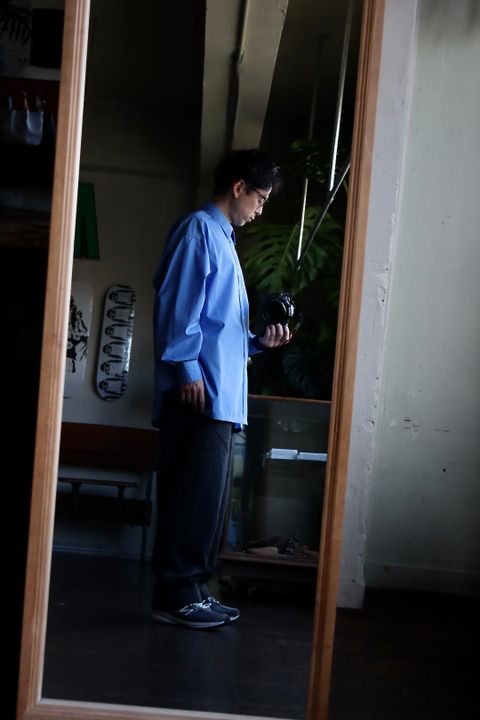 Graphpaper High Count Broad Regular Collar Shirtスタイル.2022.12.13.