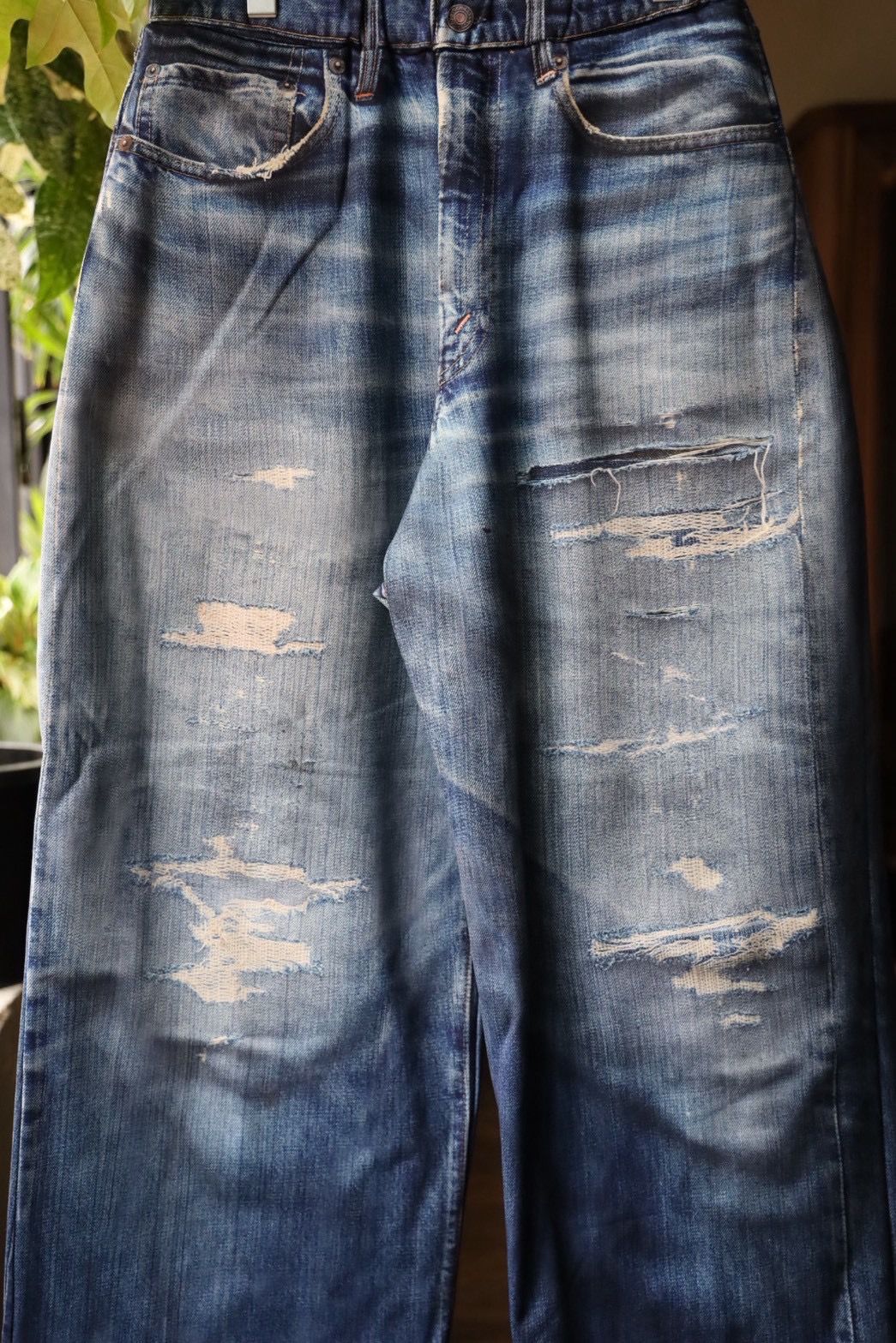 トーキングアバウト ジ アブストラクション 25AW DENIM PRINT FLEECE LINING WIDE PT(2526AW-PT-002F)BLUE☆新作発売！