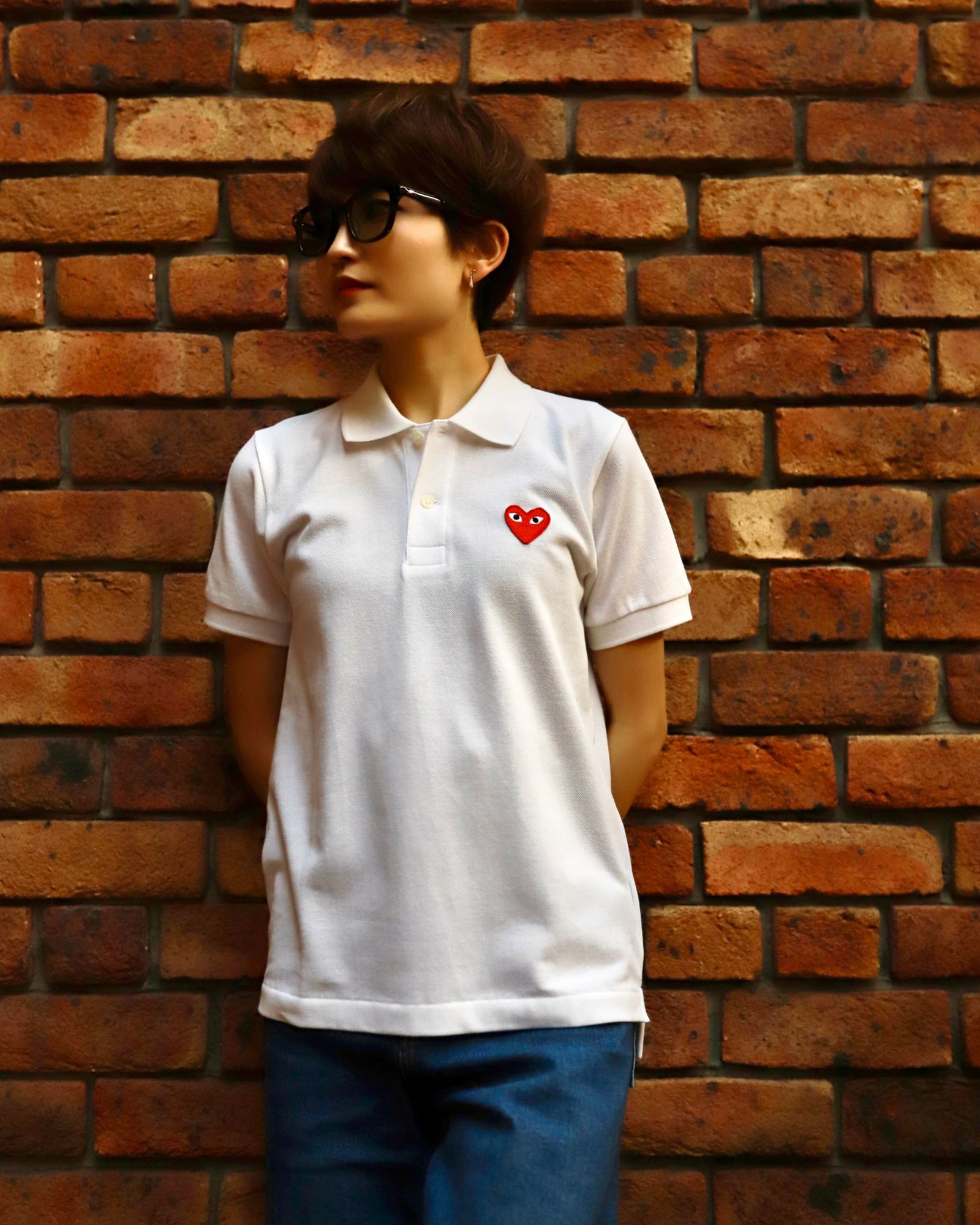 COMME des GARCONS レディース ポロシャツ プレイ コムデギャルソン PLAY COMME des GARCONS ポロシャツ