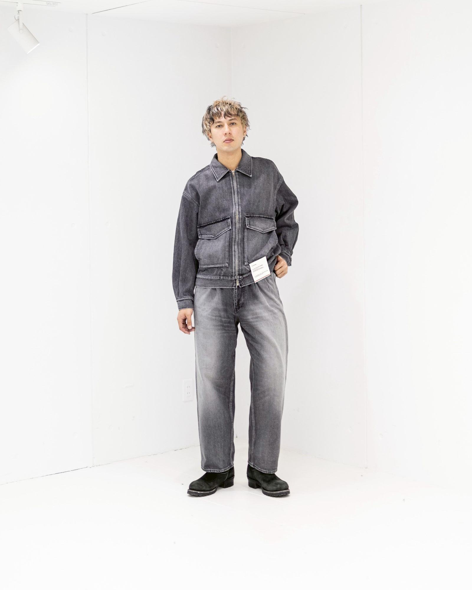 グラフペーパー Selvage Denim Zip Jacket(GU261-20056LB) BLACK_LIGHT FADE★1月24日(土)発売！