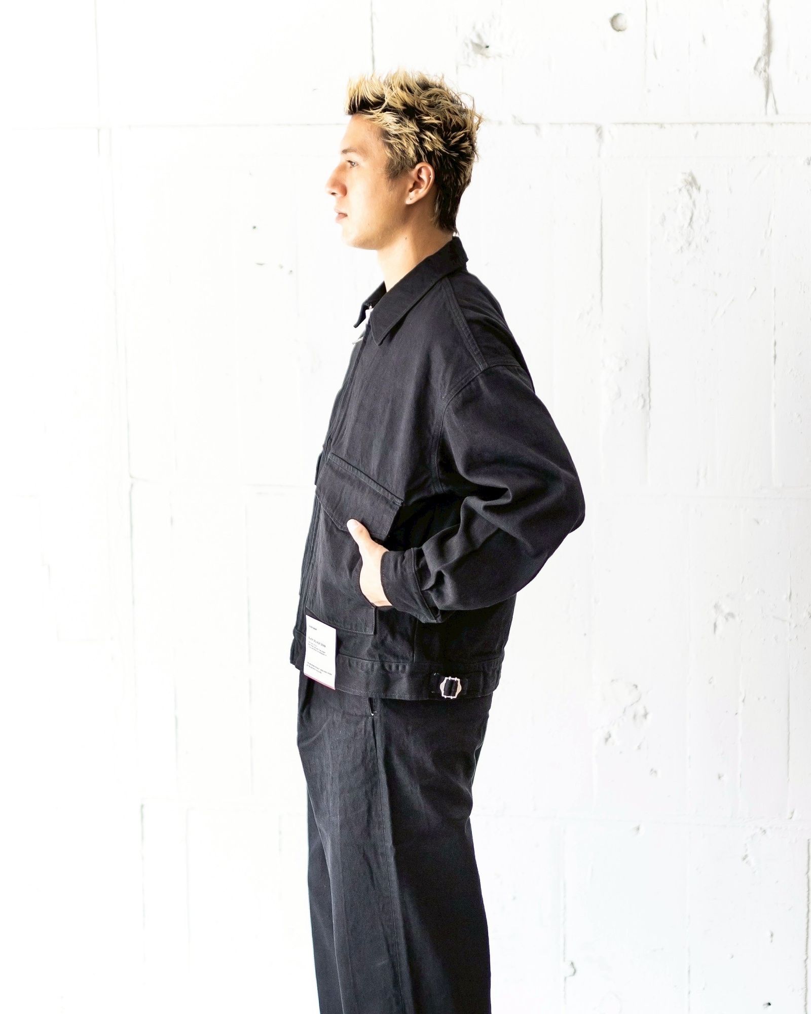 グラフペーパー Selvage Denim Zip Jacket(GU253-20056RB) BLACK_WASHED