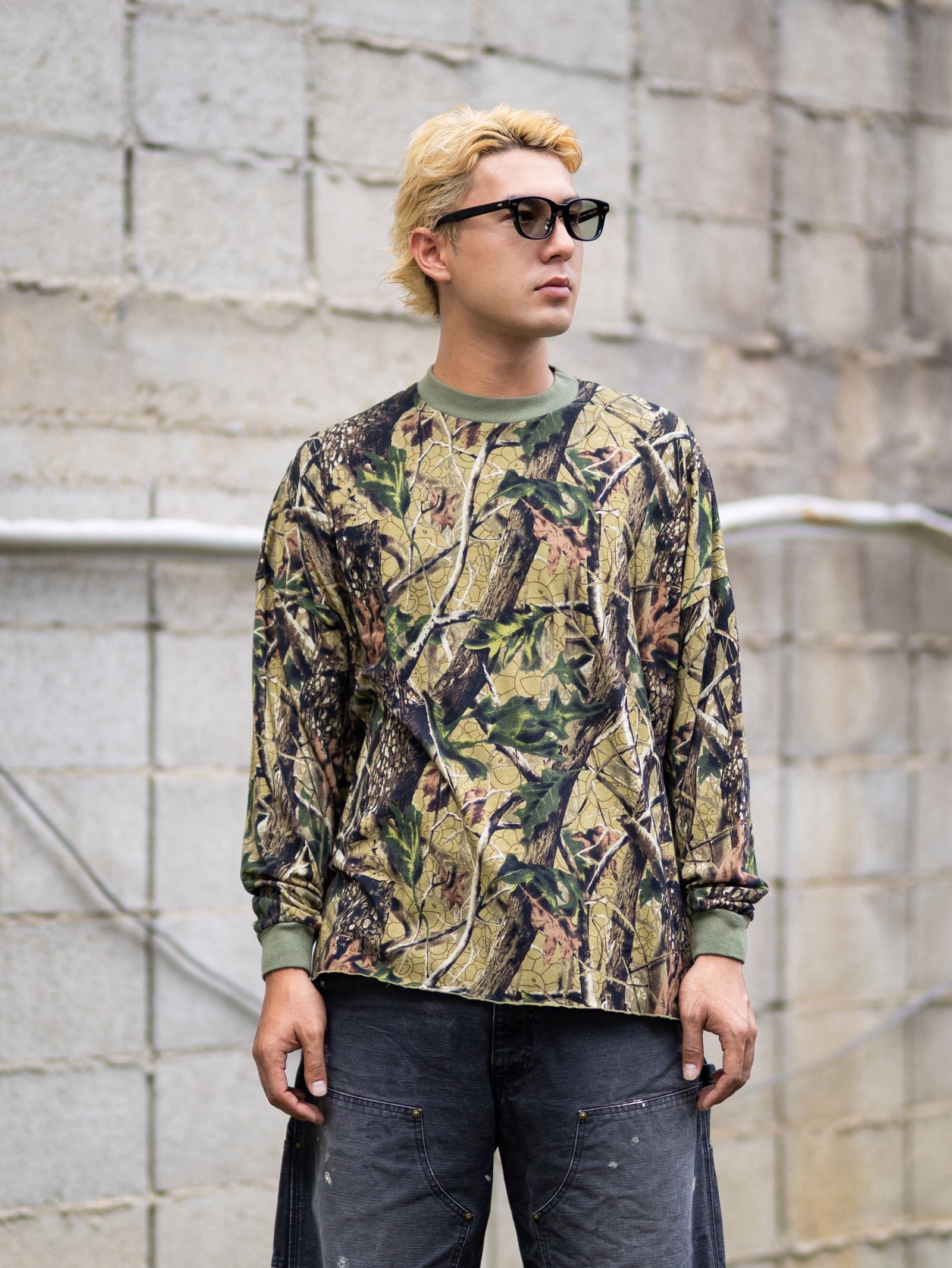 mononoke・made LS T-SHIRT WIDE/CAMO MARKスタイル
