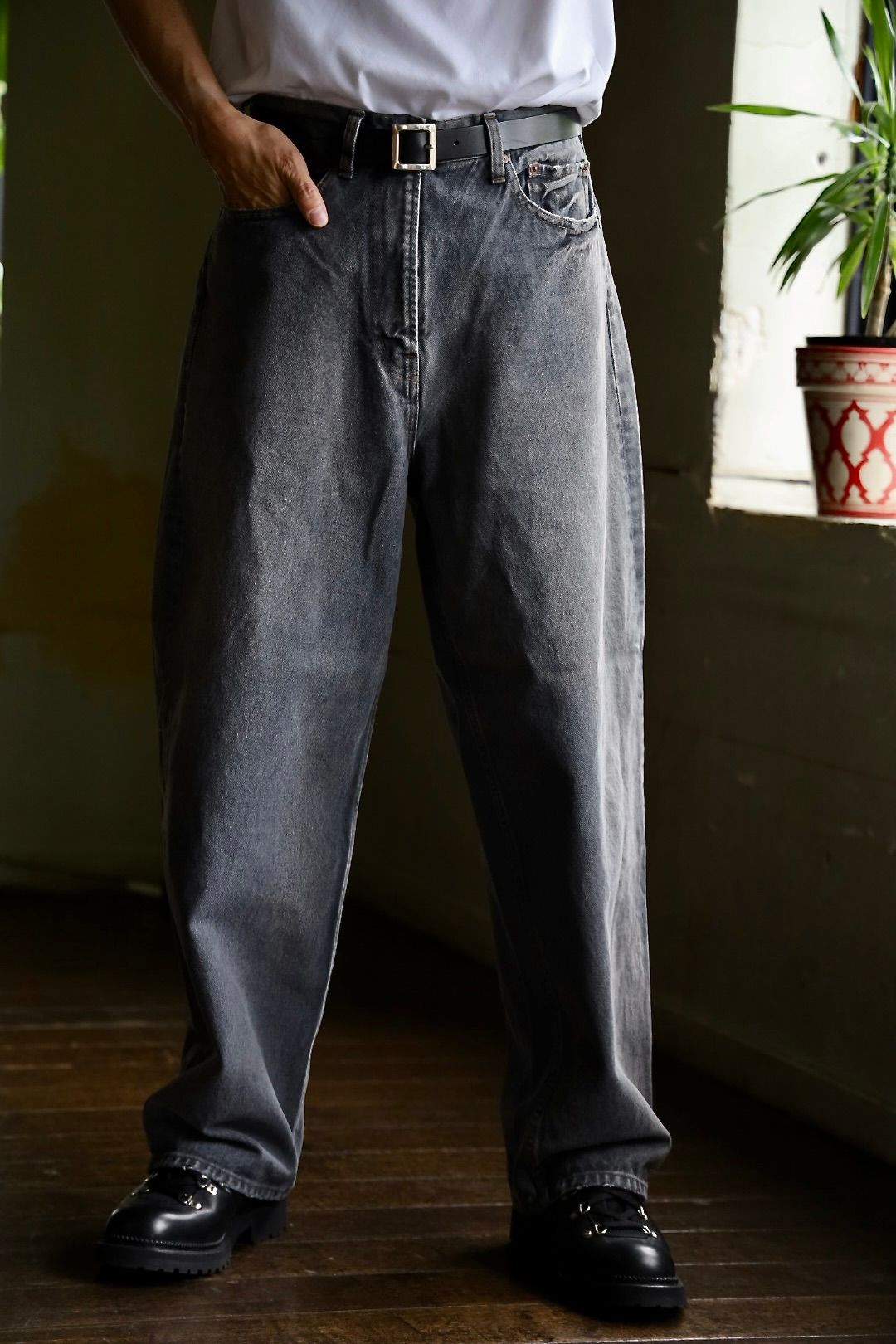 パンツ A.PRESSE VINTAGE GRAY DENIM PANTS A.PRESSE-Vintage-Gray-Denim-