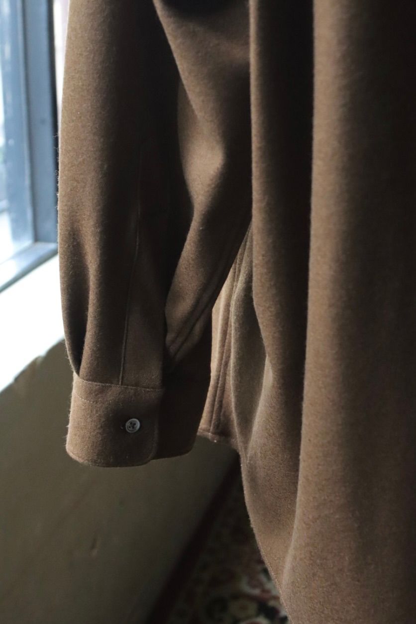 グラフペーパー 25AW Wool Smooth Flannel Oversized Regular Collar Shirt(GU253-50221B)BROWN☆10月4日(土)新作発売！