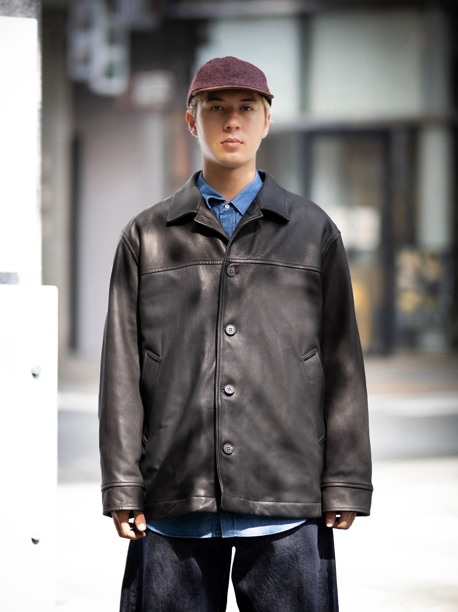 COMME des GARCONS HOMME ディアスキンレザーカーコート