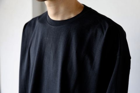Graphpaper L/S Oversized Tee BLACK Style.2020.8.28.