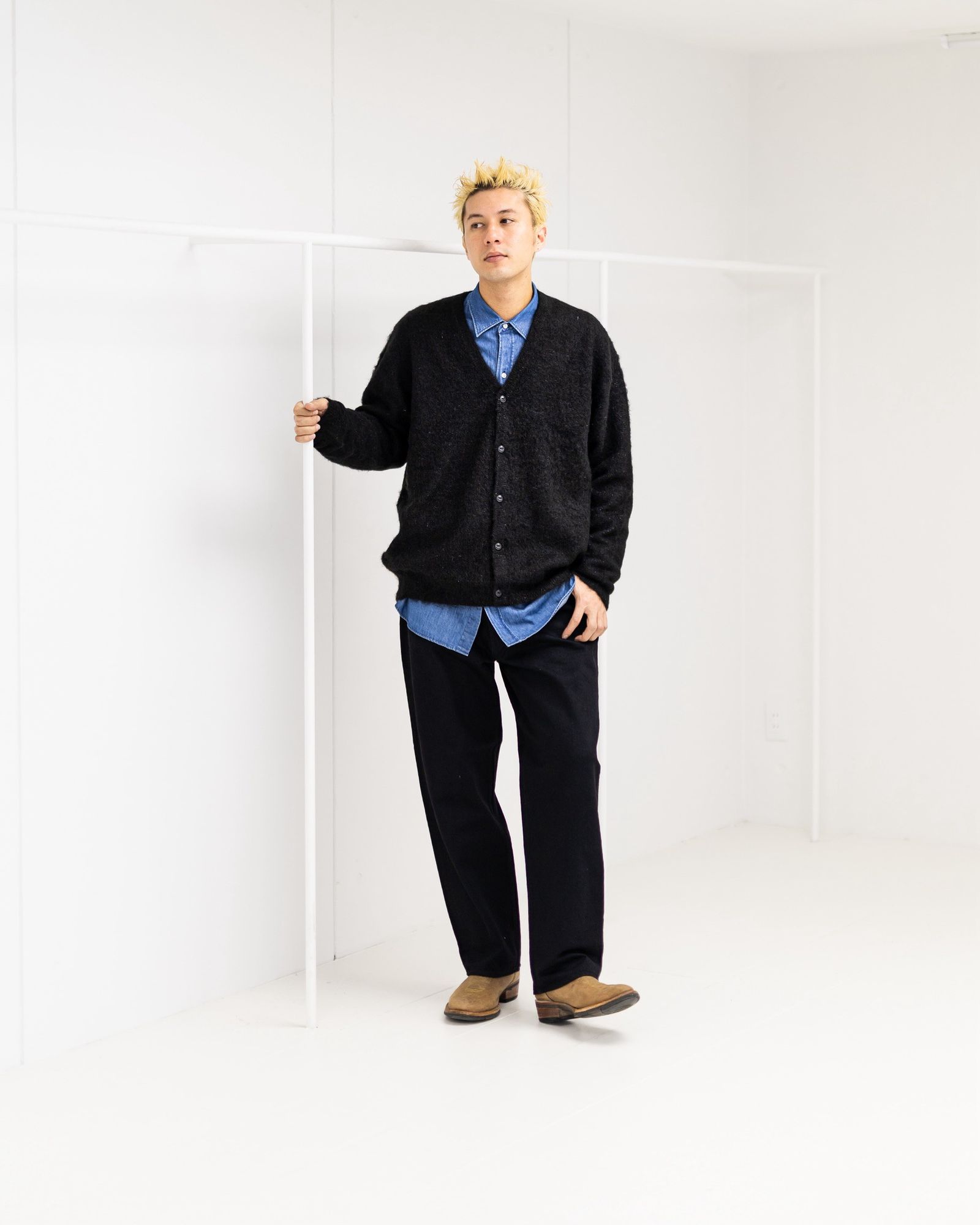 S.F.C 25FW エスエフシー LAME MOHAIR CARDIGAN(SFCFW25KN01)Black