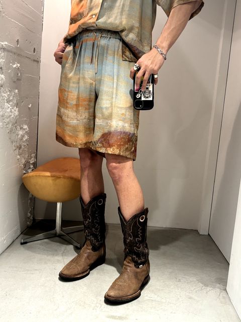 YOKE 24SS 新作LANDSCAPE PRINTED OPEN COLLAR SHIRT style 2024.5.7
