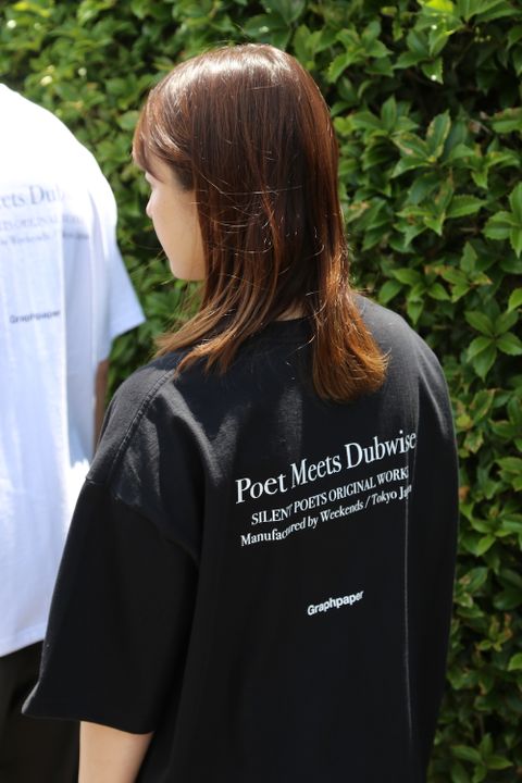 Graphpaper POET MEETS DUBWISE for Graphpaper Oversized Tee “WORDS AND SILENCE” style. 2021.05.29.
