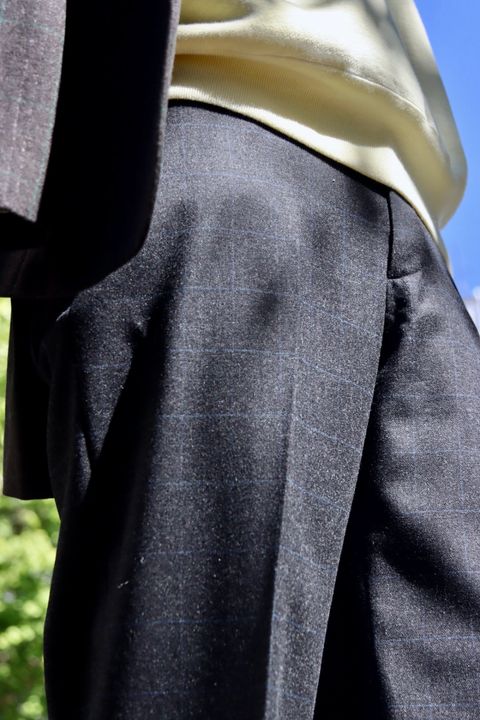 A.PRESSE 23AW Windowpane Jacketスタイル