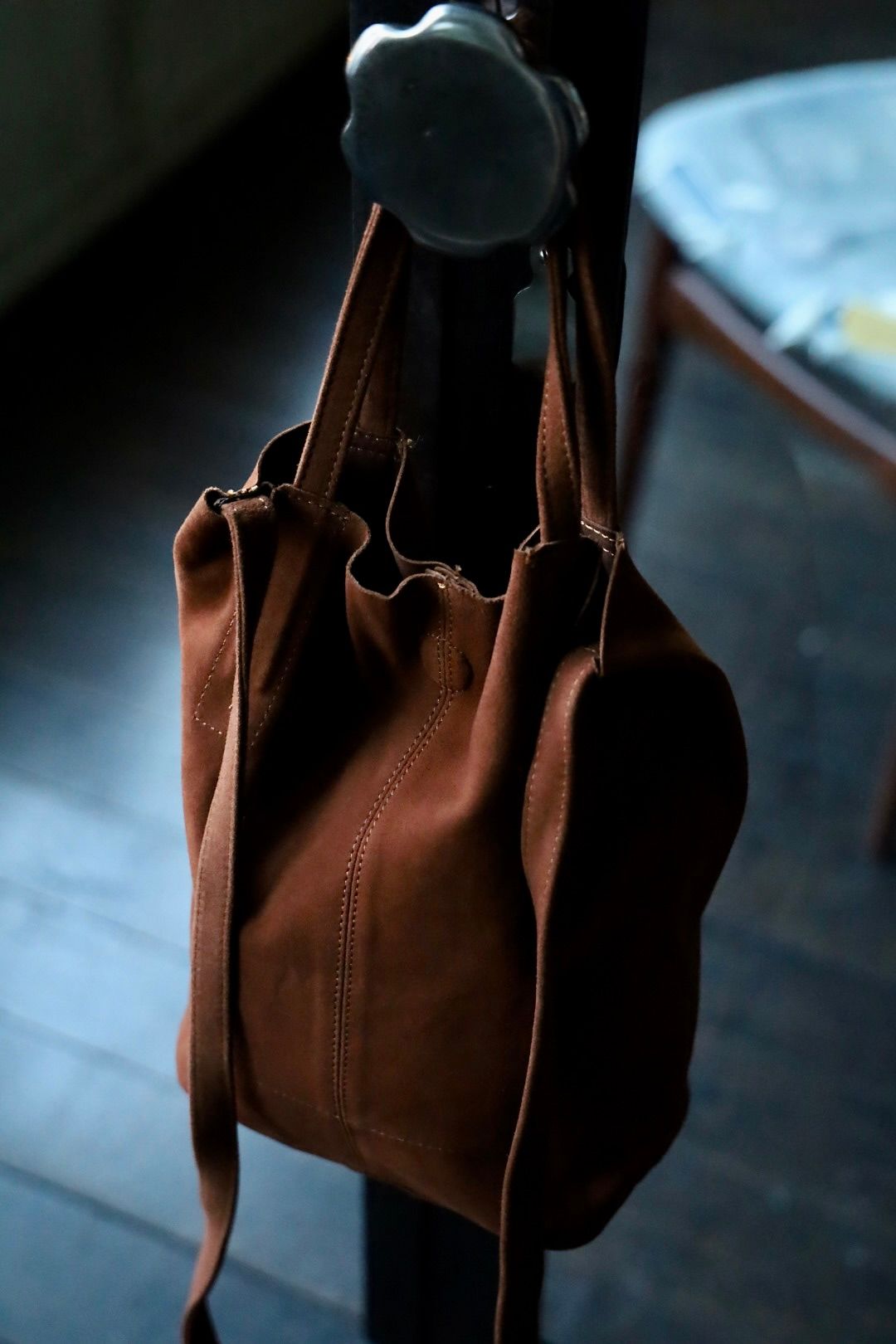 Morphee / モルフェトートバッグ 2WAY SMALL TOTE（LONG)OIL SUEDE BROWN