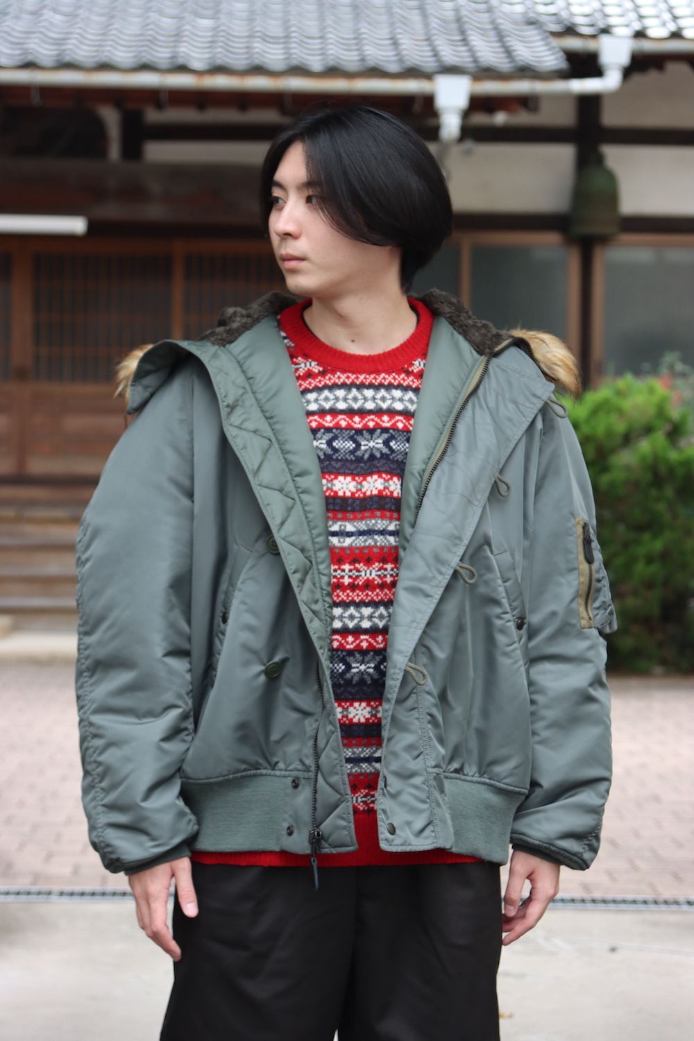 JUNYA WATANABE CdG MAN ウールジャガードN-2Bフライトジャケット