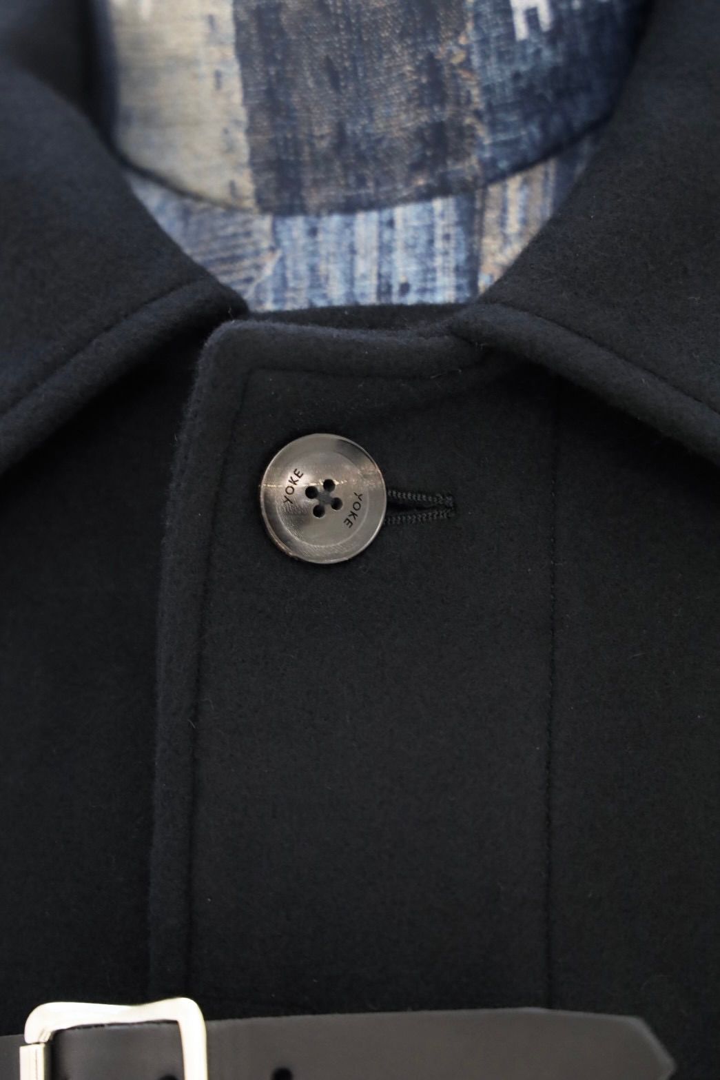 ヨーク 25FW Melton Big Balmaccan Coat(YK25FW01033C)BLACK☆10月11日(土)新作発売！