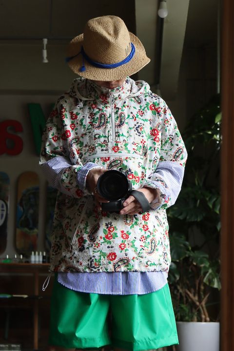 JUNYA WATANABE MAN 22SS フラワープリントアノラックパーカースタイル.2022.5.6.
