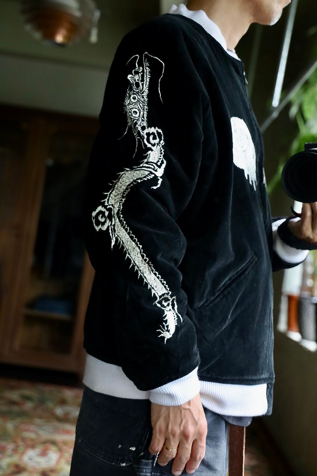 mononoke・made モノノケ・メイド  REVERSIBLE SKA JAMBER"BLACK"スタイル