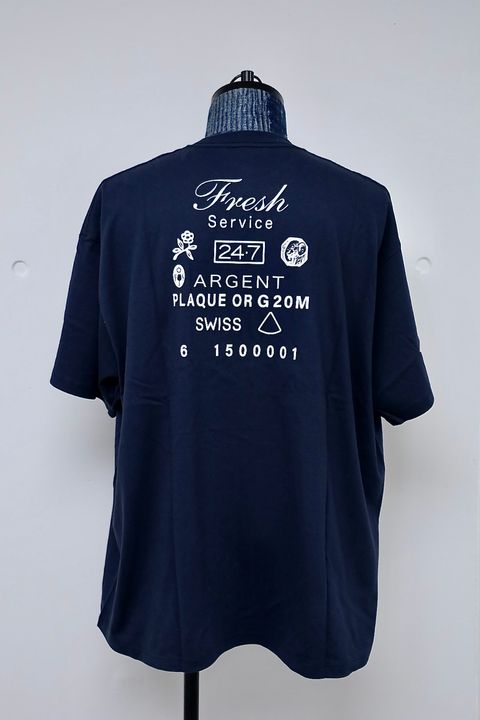 フレッシュサービス CORPORATE PRINTED S/S TEE "TIMEPIECE"(FSC261-70151)NAVY☆4月18日(土)新作発売！