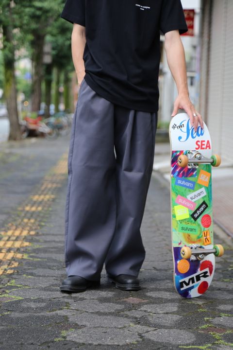 Graphpaper Triple Cloth Wide Chef pants"C.GRAY"Style.2020.8.23.