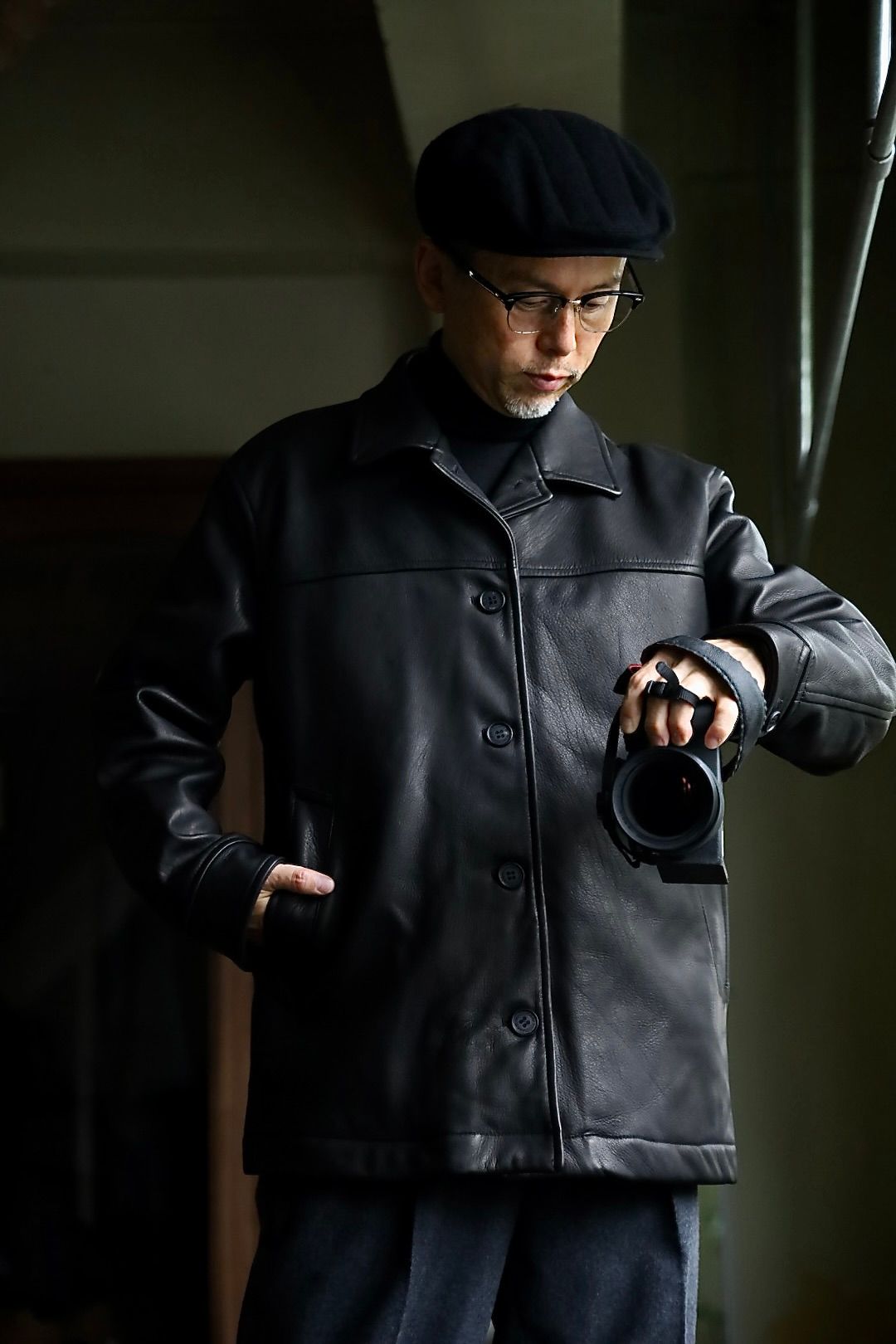 COMME des GARCONS HOMME 26FW ディアスキンレザーカーコートスタイル