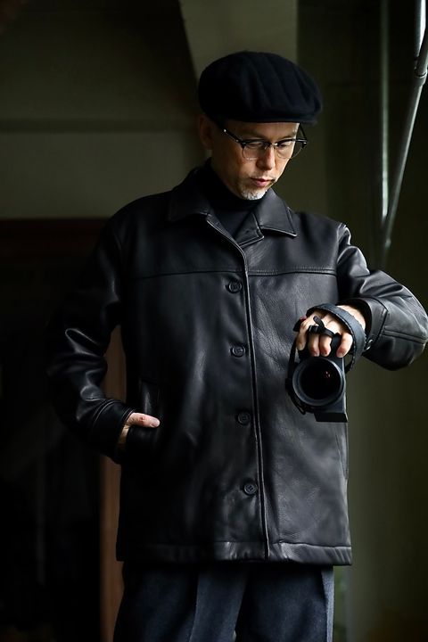 COMME des GARCONS HOMME 26FW ディアスキンレザーカーコートスタイル