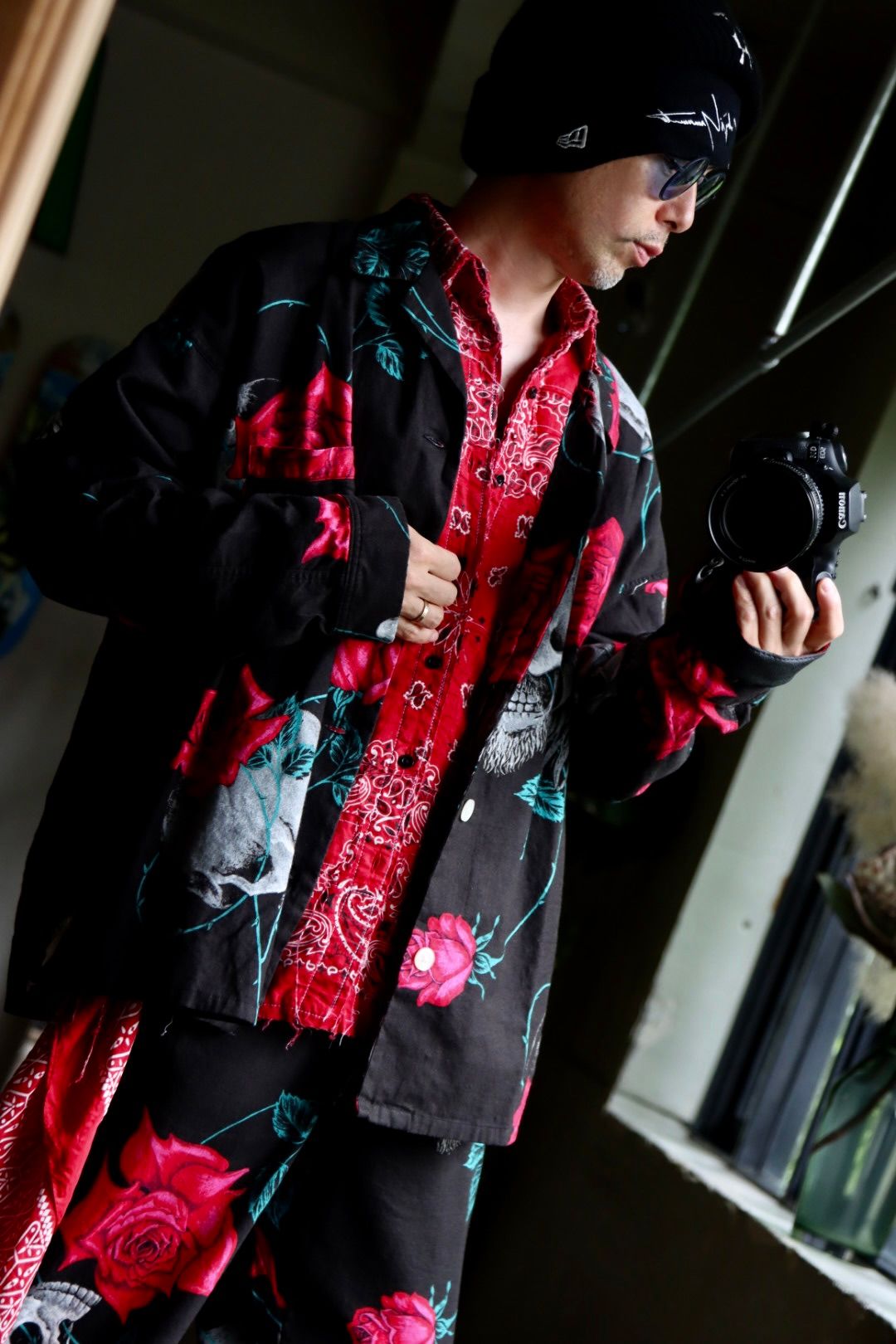 ©SAINT M×××××× ×WILDSIDE YOHJI YAMAMOTO PAJAMAスタイル