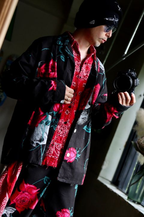 ©SAINT M×××××× ×WILDSIDE YOHJI YAMAMOTO PAJAMAスタイル