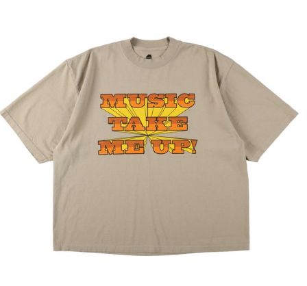 イズネスミュージック MUSIC TAKE ME UP T-SHIRT(IMP5_01_MUSIC T.M.U.T01)OATMEAL