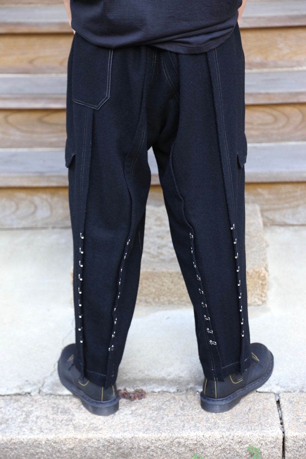 Yohji Yamamoto 21AW Y-ホック付きPフラノ PANTS(HX-P32-118) style. 2021.07.13.