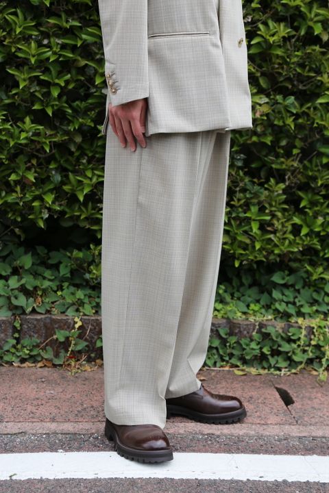YOKE SIDE OPEN COUBLE-BREASTED JACKET(YK21SS0193J) style. 2021.04.23.