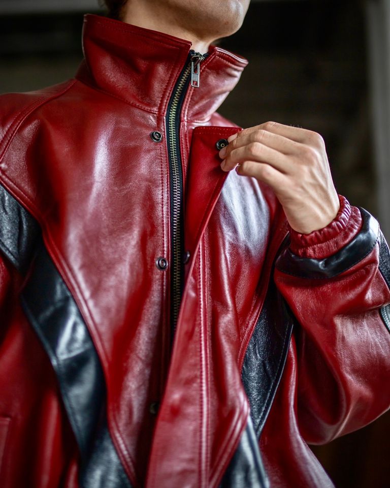 doublet - ダブレット 24AW LEATHER TRACK JACKET(24AW04BL190)RED☆7 