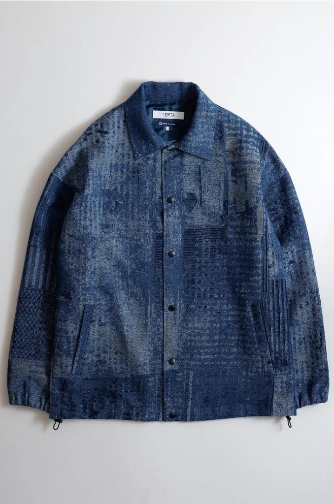ファンダメンタル デニムシャツ BORO JAQUARD COACH RINSE(FA25JK47R)INDIGO☆新作発売！