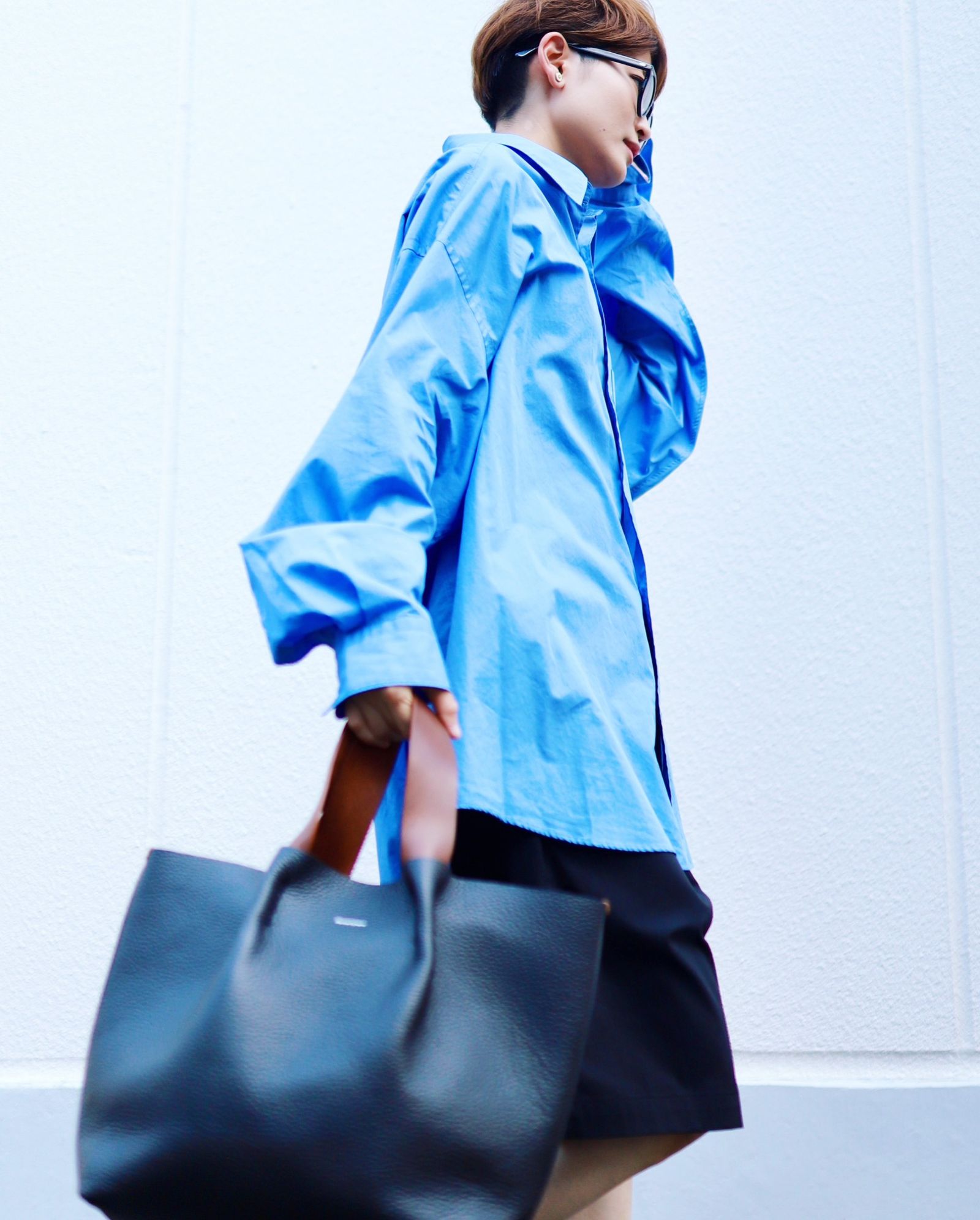 グラフペーパー 新作Broad L/S Oversized Regular Collar Shirt style.2023.7.30