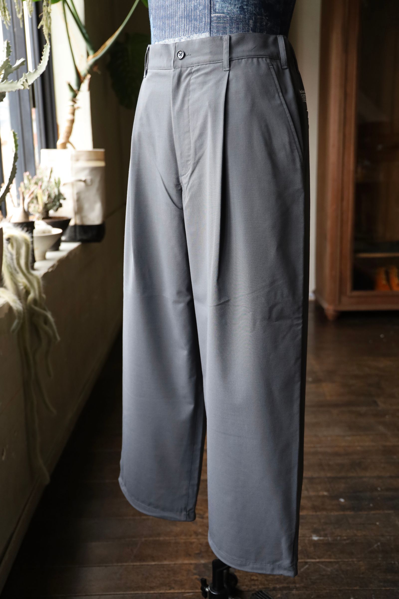 フレッシュサービス WOOLY CLOTH WIDE TROUSERS(FSC251-40109)GRAY