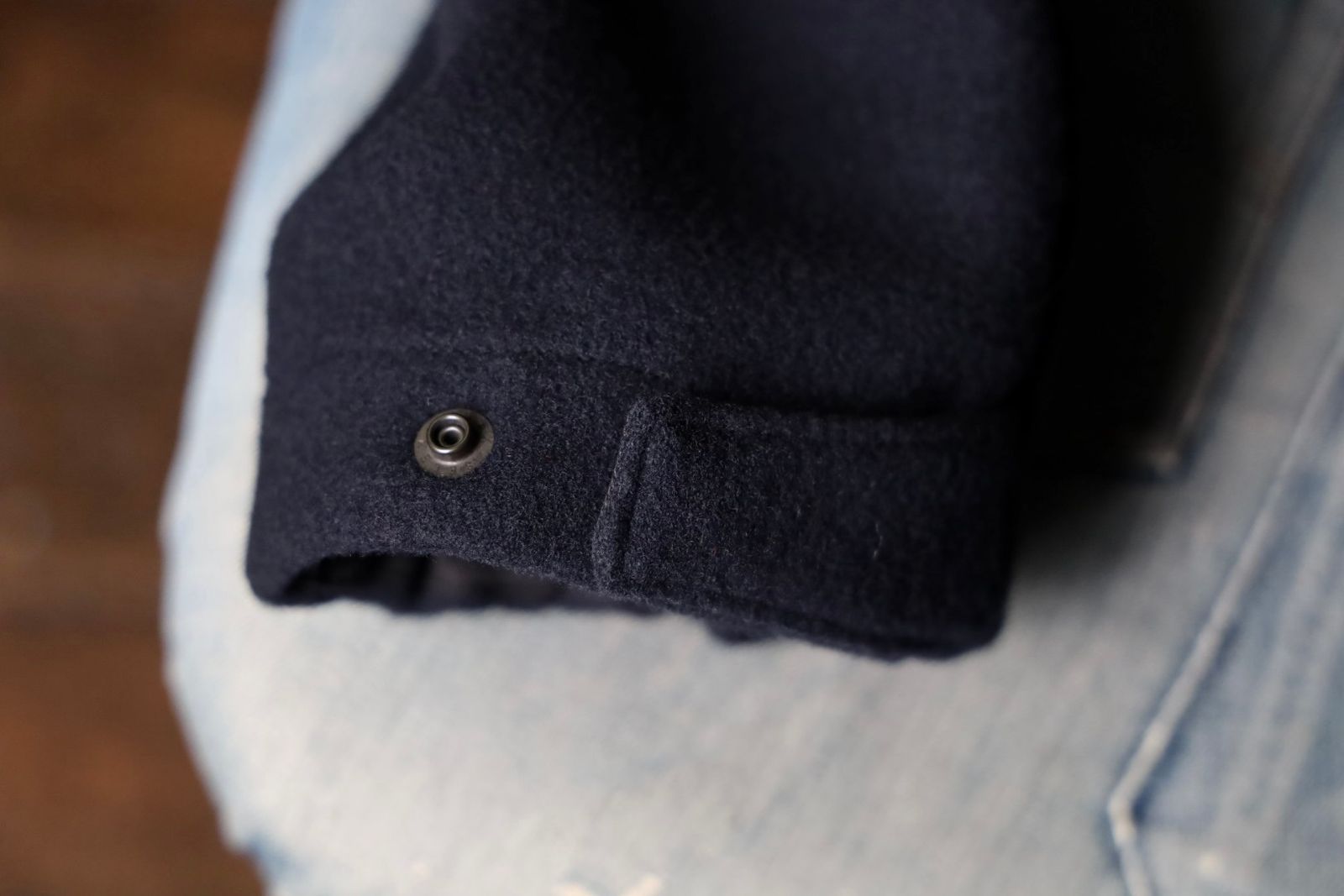 アイジュンヤワタナベマン THE NORTH FACE  ウールメルトンジャケット(WN-J917-100)NAVY