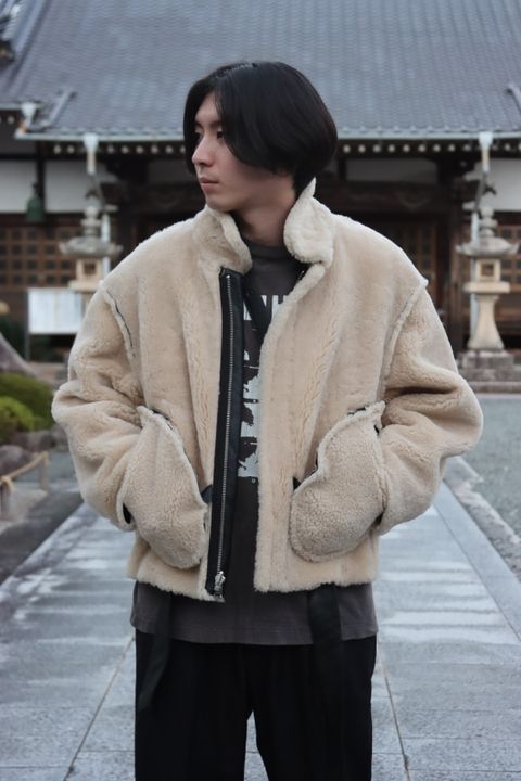 YOKE DETACHABLE COLLAR BOMBER JACKET style.2021.10.17.