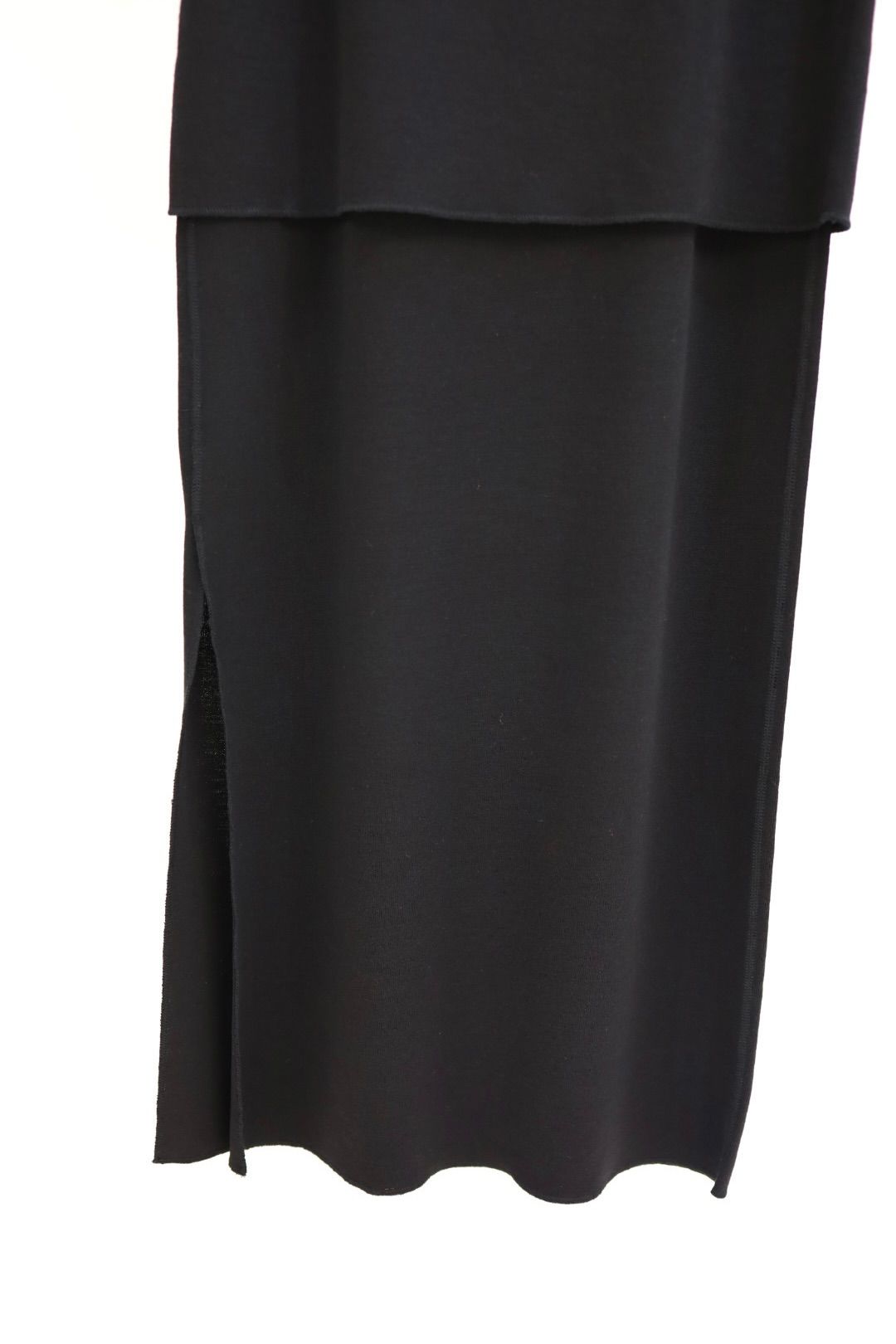 【Women's】プロダクトトゥエルブ  Super 140’s Melino Wool Layered Long Skirt(26SS-WCS07)BLACK☆新作発売！