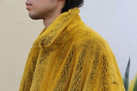 doublet HAND-PAINTED FUR JACKET"YELLOW"Style.2020.10.16.