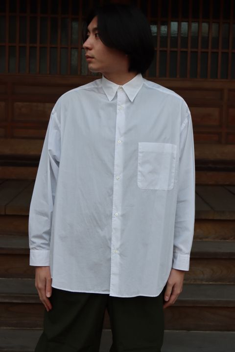 Graphpaper 22SS Broad L/S Oversized Regular Collar Shirt"WHITE".style