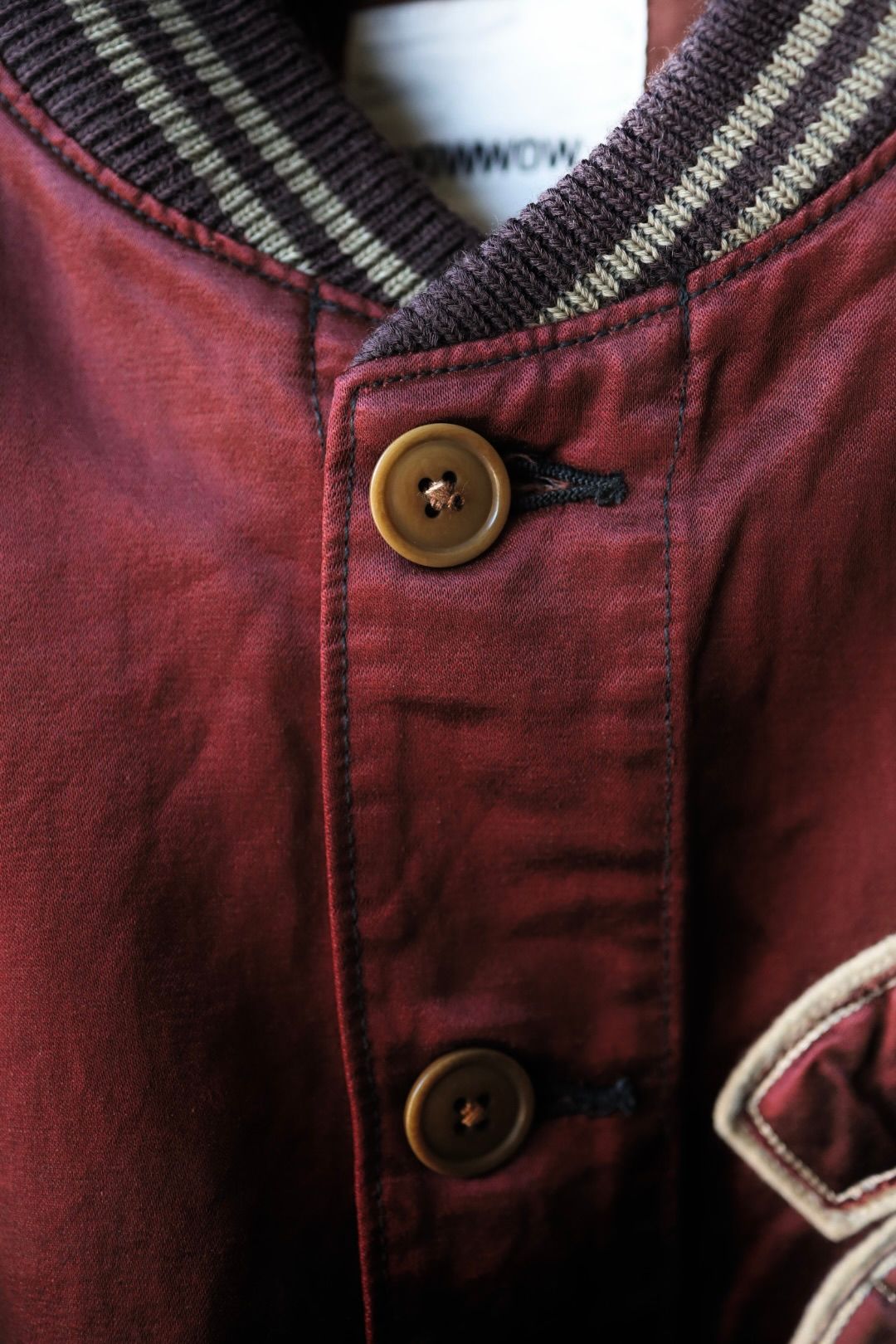 BOW WOW 25FWバウワウ BASEBALL CHAMPION SATIN JACKET AGED(BW252-BCSJ)AGED BURGANDY★10月25日(土)発売!