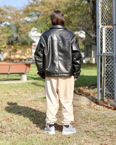 SEDAN ALL-PURPOSE セダンオールパーパス FW23 Synthetic Leather Sports Jacketスタイル