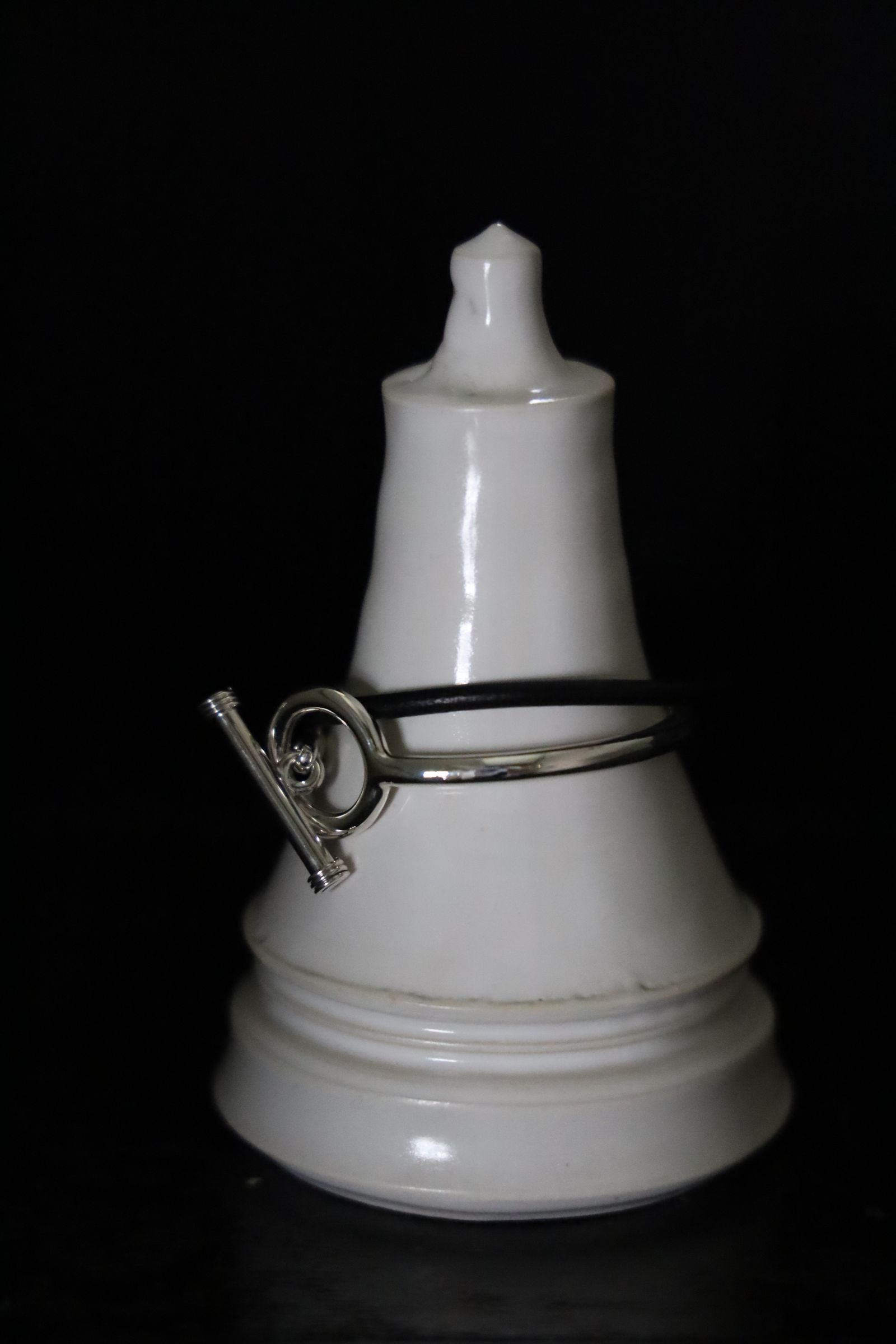 XOLO JEWELRY ショロジュエリー / Toggle Double Leather Bracelet(XOLB001)BLACK