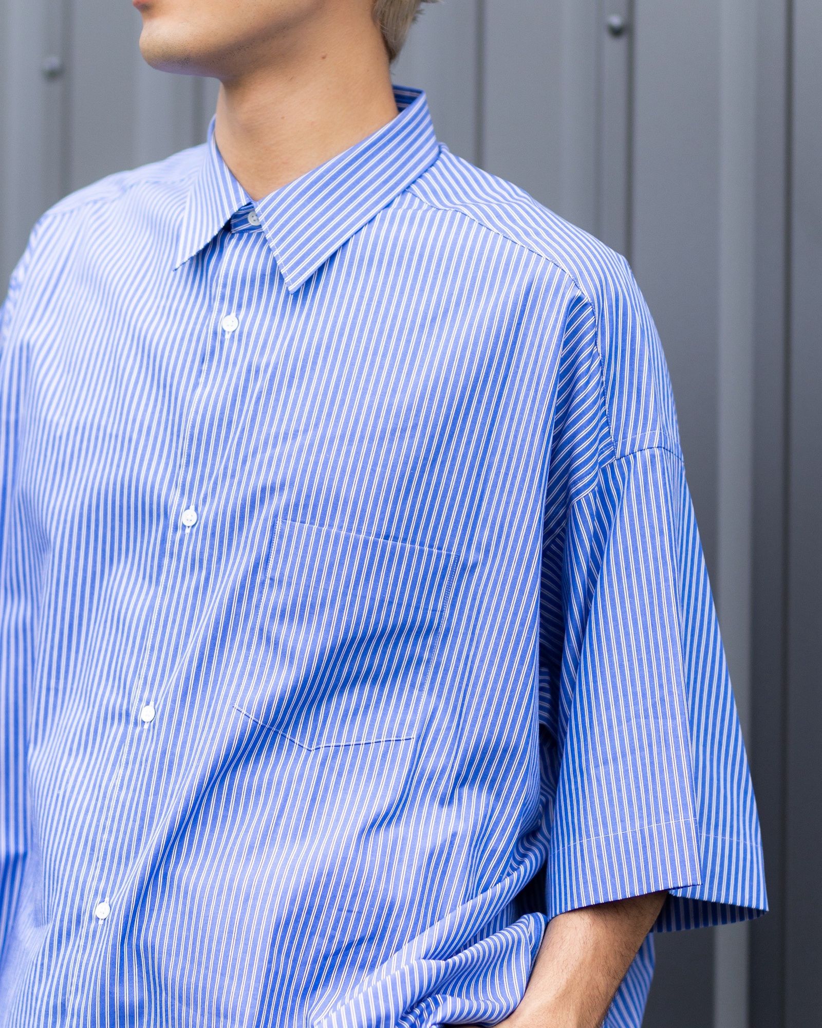 トップス Graphpaper 20SS Regular Collar Shirt 2 Broad S/S Oversized Regular Collar Shirt – Graphpaper