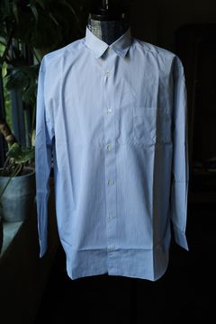コムデギャルソンオム24AW 綿ストライプシャツ(HN-B007-051)WHITE/BLACK/BLUE☆8月3日発売！