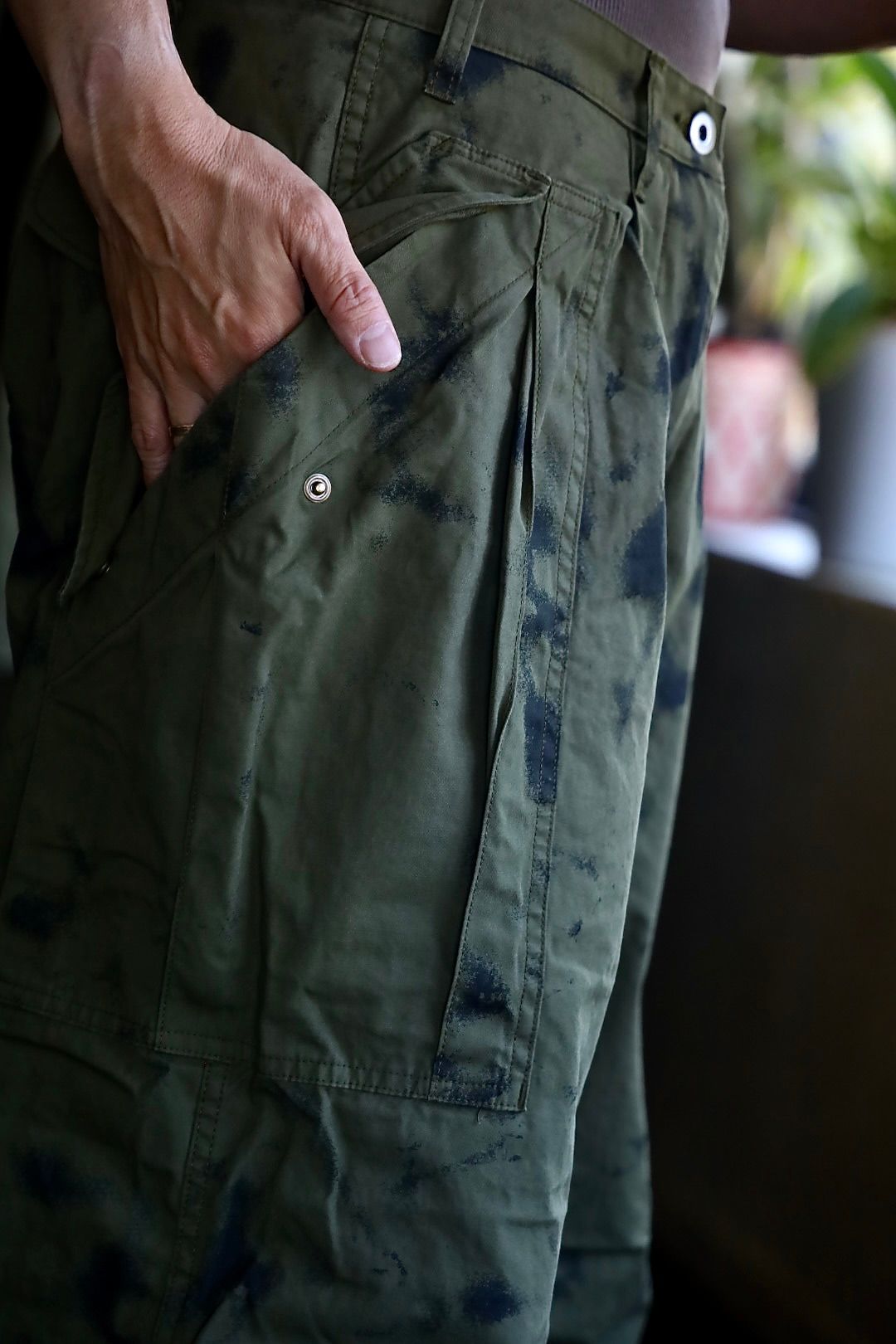 Gurank グランク Poplin camouflage cargo pants(2552)KHAKI/BLACK★新作発売！