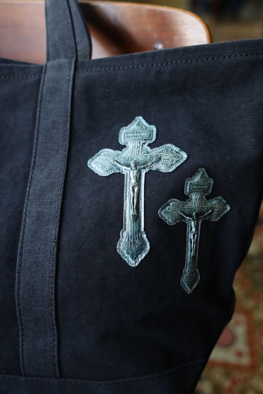 トーキングアバウト ジ アブストラクション 25AW CROSS TOTE BAG L (2526AW-AC-008)BLACK☆新作発売！