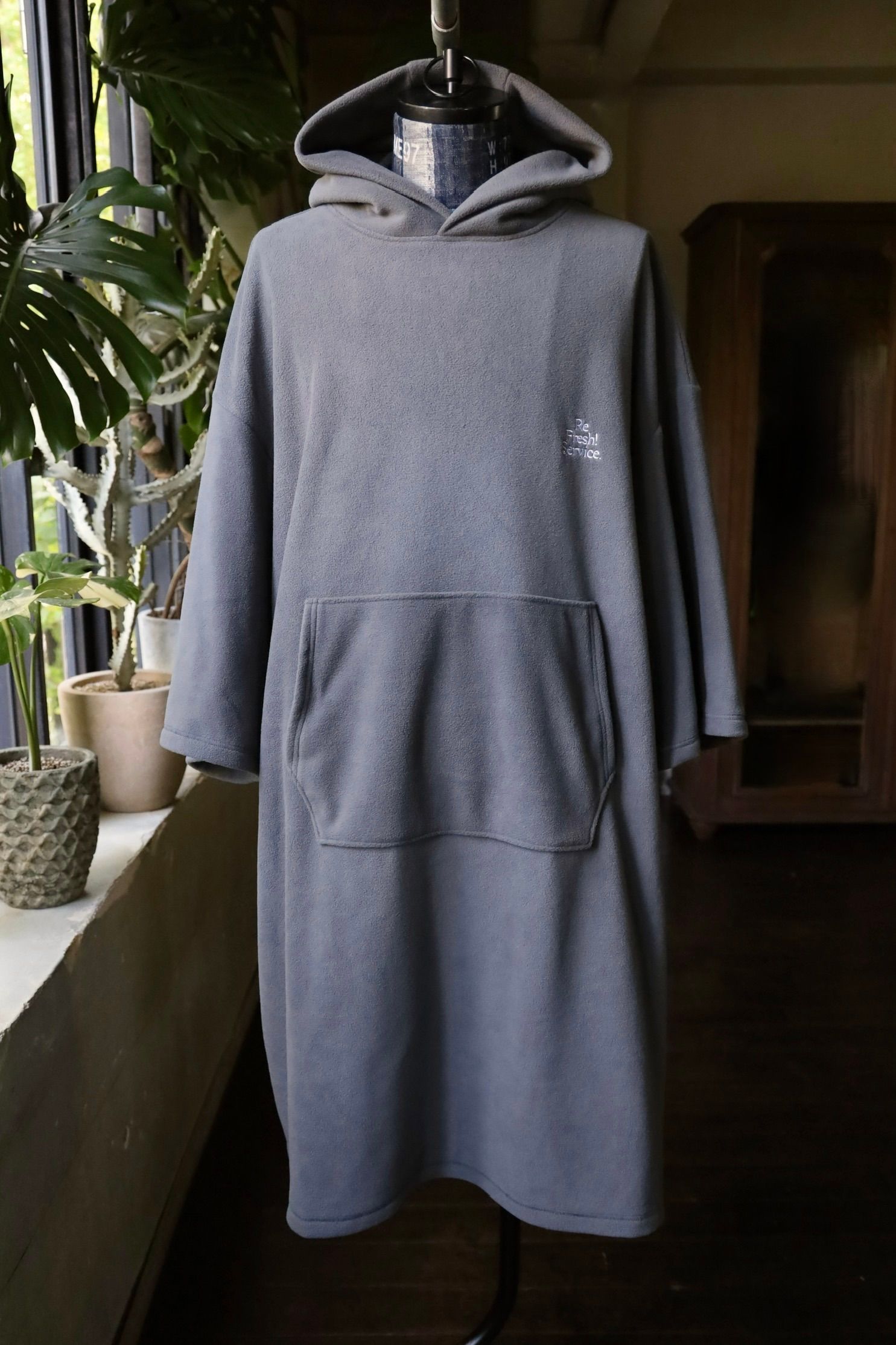 ReFresh!Service.  FLEECE SAUNA PONCHO(GRAY)★再販しました！