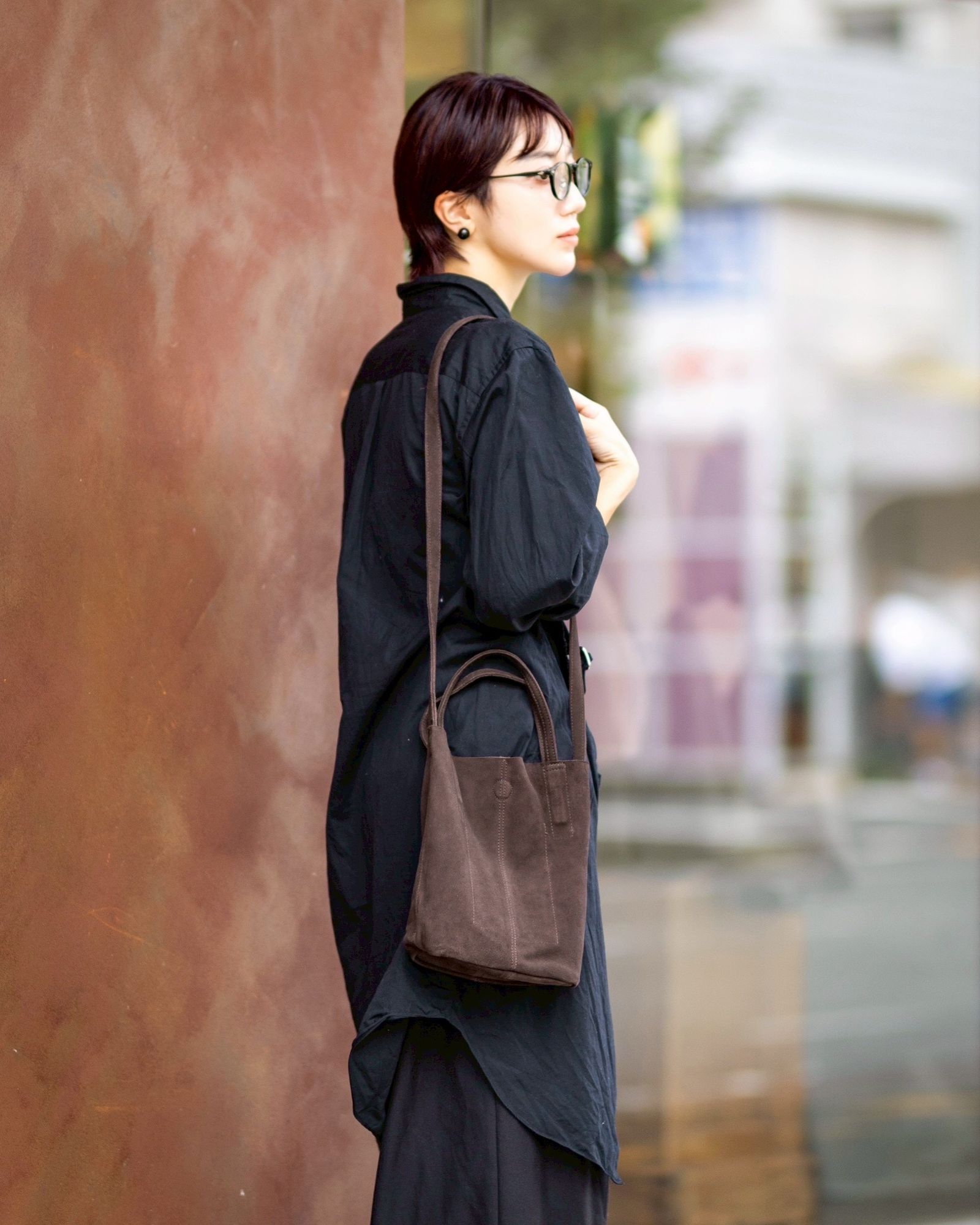 Morphee / モルフェトートバッグ2WAY SMALL TOTE(LONG)SUEDE[DARK CHOCO]☆新作発売！