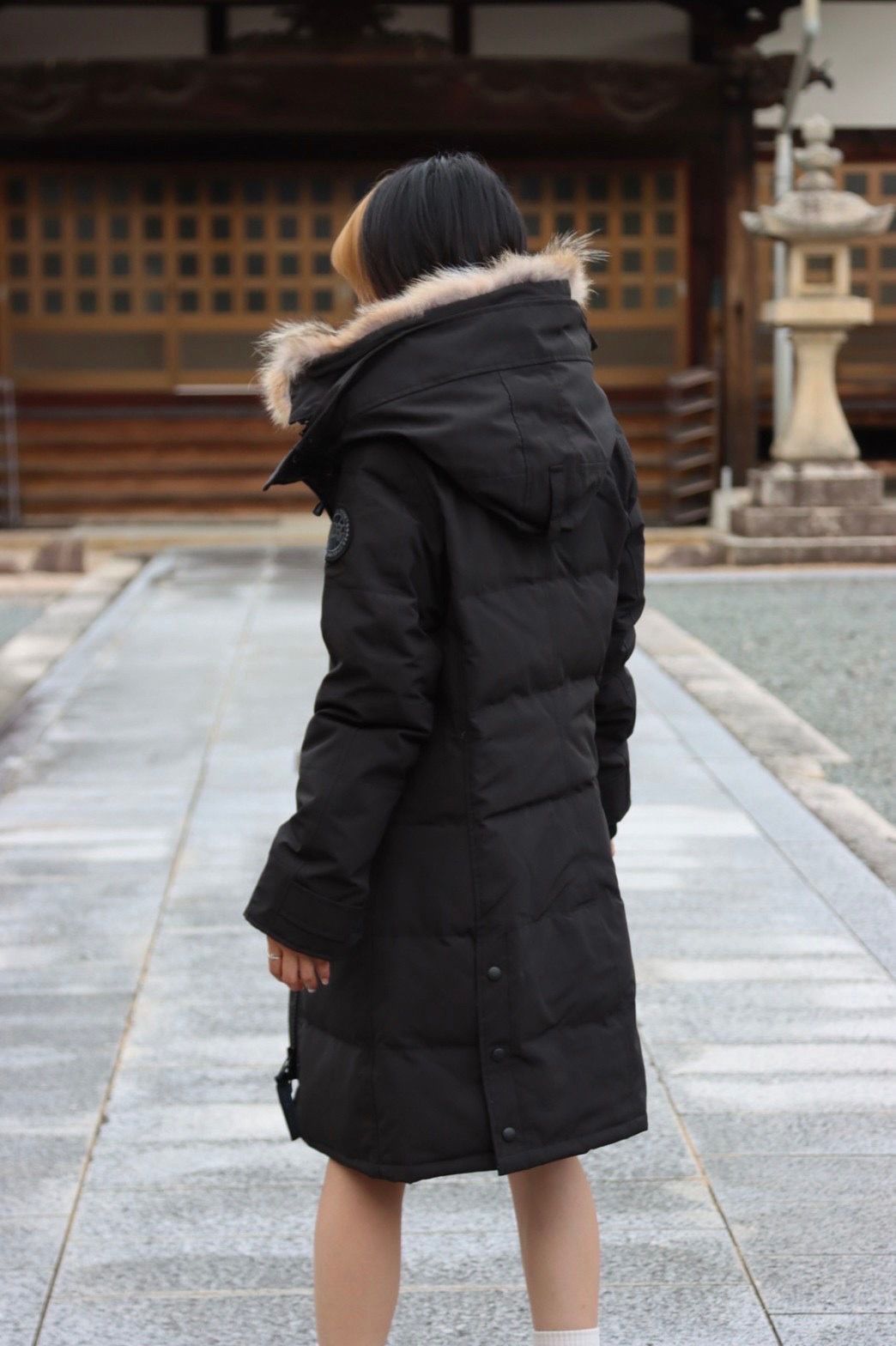 カナダグースレディース22AW SHELBURNE PARKA BLACK LABELスタイル