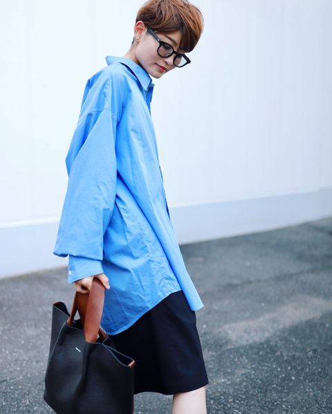 グラフペーパー 新作Broad L/S Oversized Regular Collar Shirt style.2023.7.30