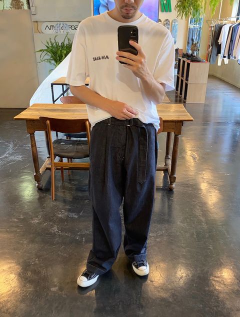 Graphpaper Colorfast Denim Belted Pants"INDIGO"Style.2020.7.21.